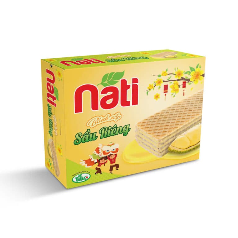 Bánh kem xốp NATI Sầu Riêng hộp 300g