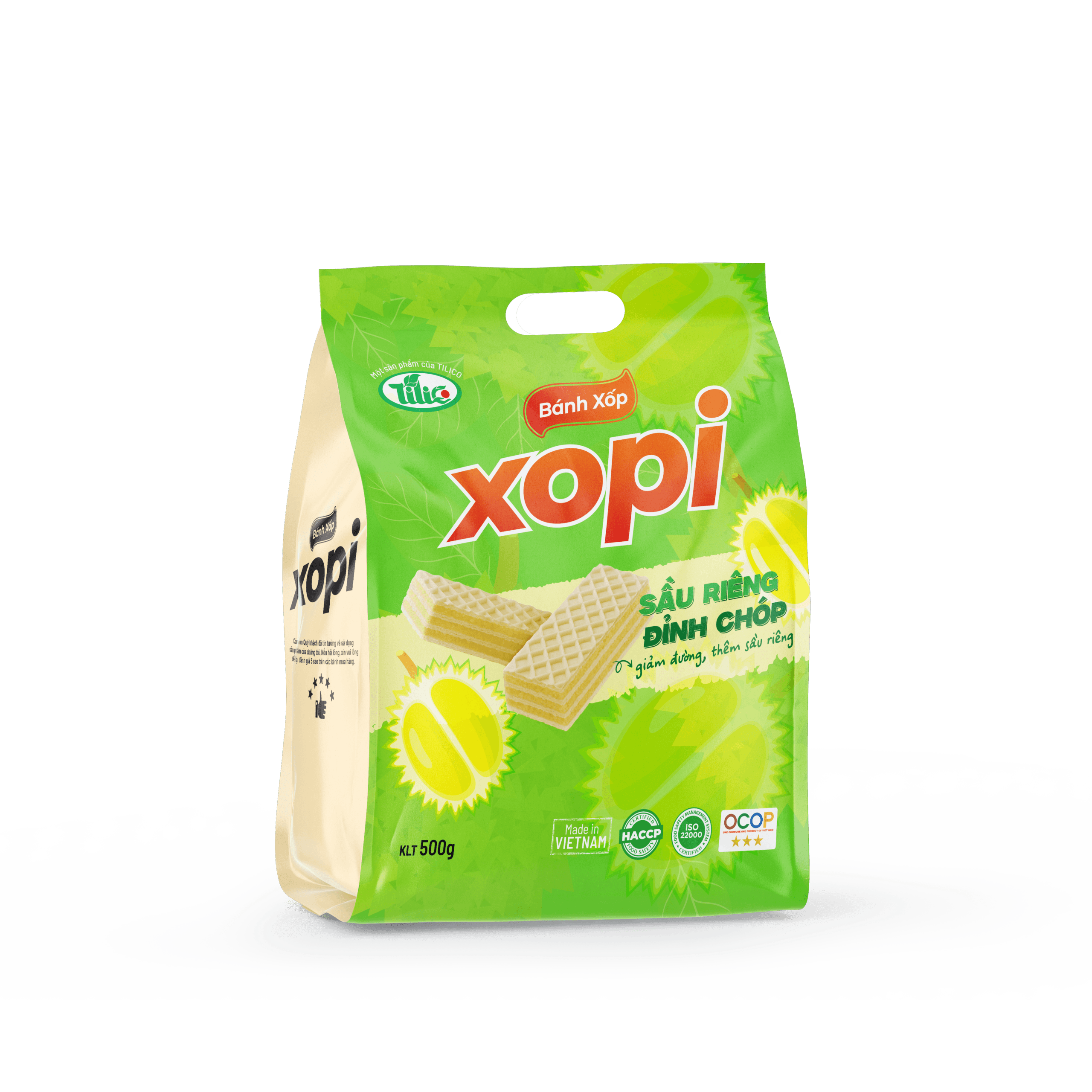 Bánh kem xốp XOPI Sầu Riêng túi 500g