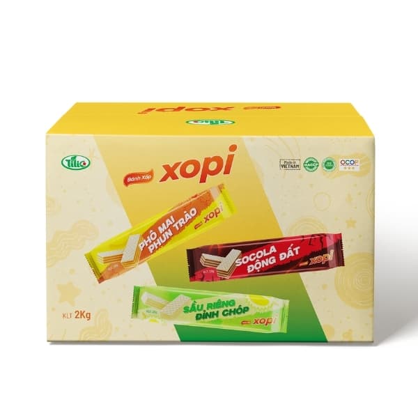 Bánh kem xốp XOPI Mix 3 vị thùng 2kg